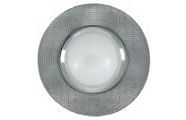 Service Plate Diamond Rib Silver 13"