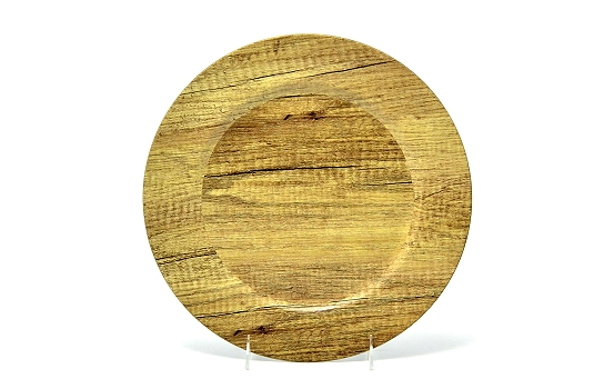 Service Plate Acrylic Wood Ash   
