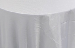 Tablecloth Sateen White 118" Round