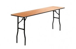 Wood Table Rectangle 6' x 18" x 29'' High