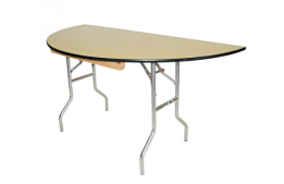 Wood Table Half-Moon 72"