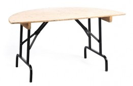 Wood Table Half-Moon 60"