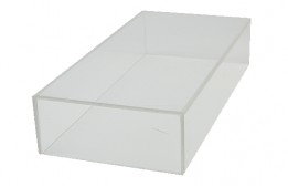 Clear Plexiglass Rectangle Box 10" x 21" x 4.25"