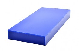 Blue Plexiglass Rectangular Box 10" x 21" x 2.5"