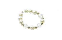 Napkin Ring White Crystal Pearl