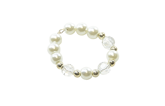 Napkin Ring White Pearl / Crystal