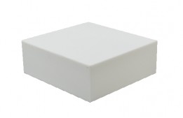 White Plexiglass Square Box 12" x 12" x 4"