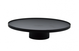 Compote Round Black Metal 15"