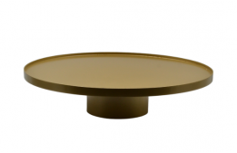 Compote Round Gold Metal 15"