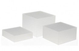 White Plexiglass Box 12" x 12" x 4"